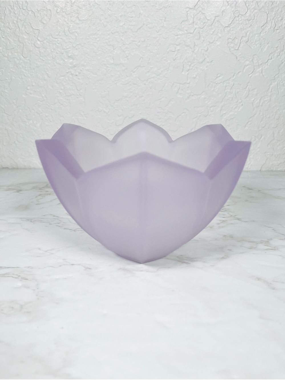 Vintage Lenox Frosted Lotus Flower Decorative Bowl - Lavender